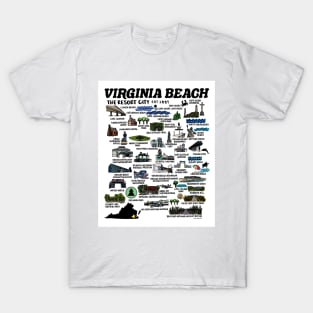 Virginia Beach Map T-Shirt